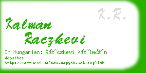 kalman raczkevi business card